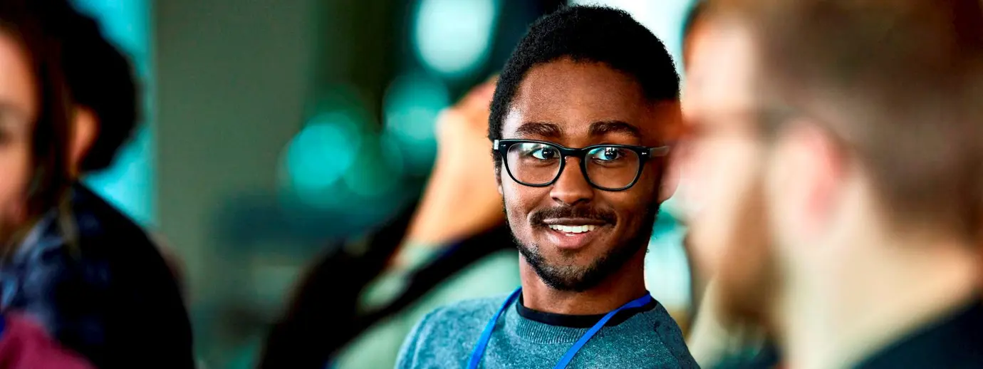 Young man smiling