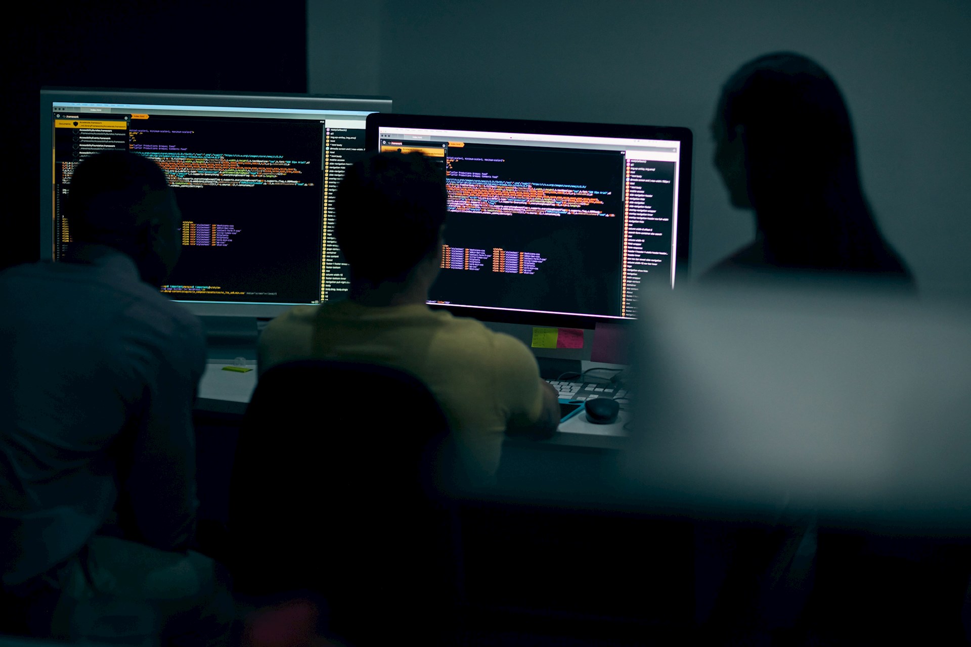 People working at computers