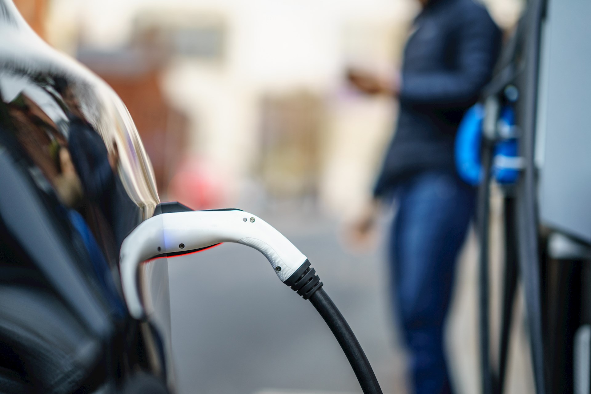 An electric vehicle charging