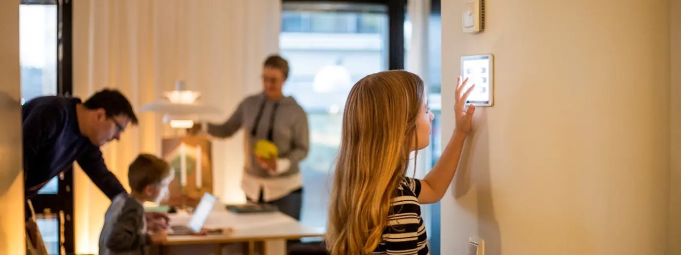 Girl using smart tech