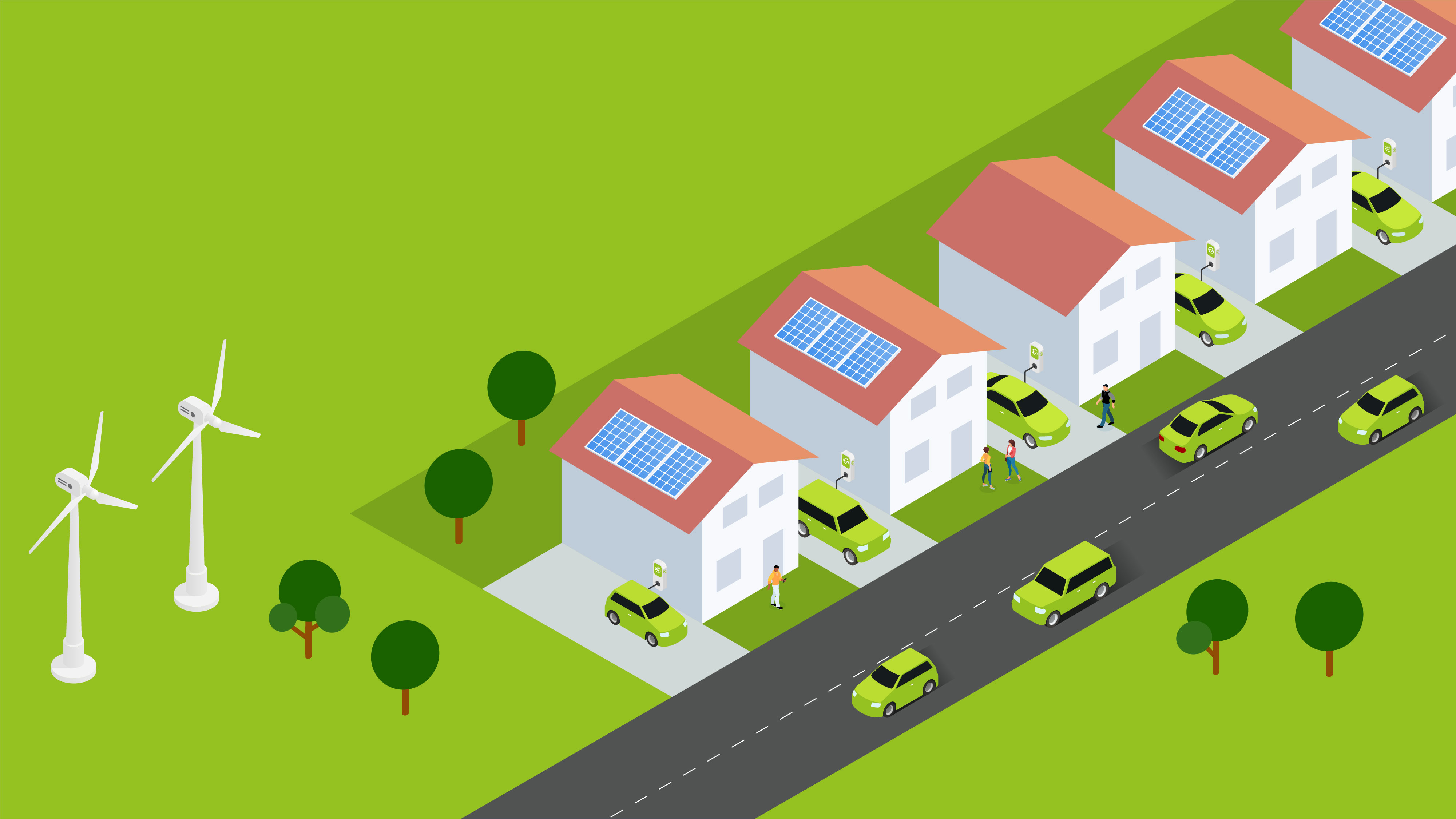 EVs being charged in driveways