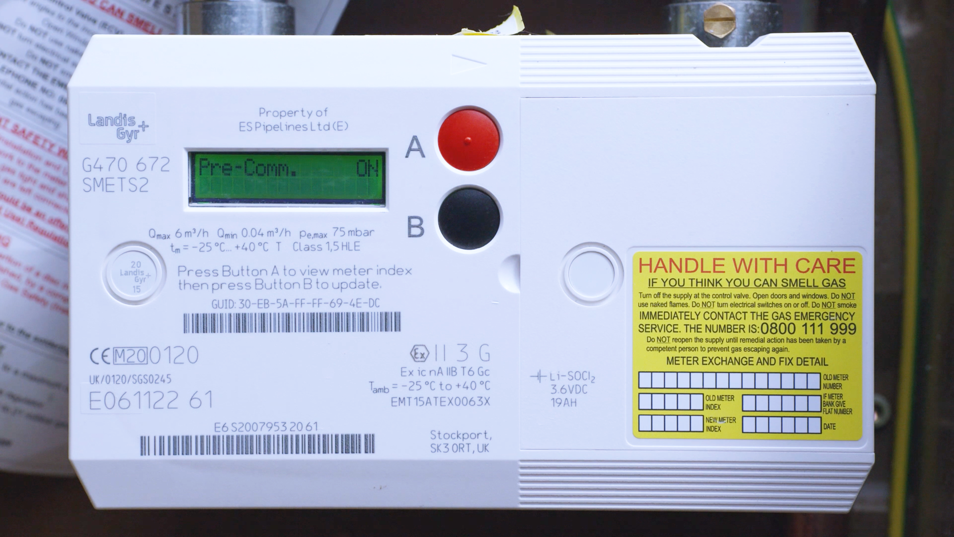 A photograph of a smart meter