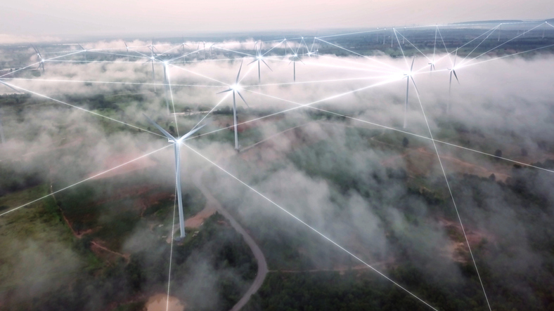 Connected wind turbines